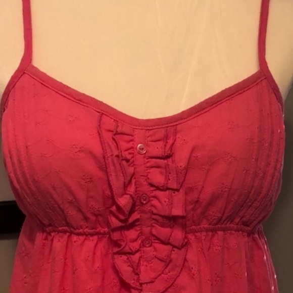 L baby doll tank top with smock back - Picture 2 of 3